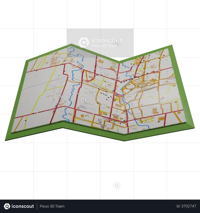 Map  3D Illustration