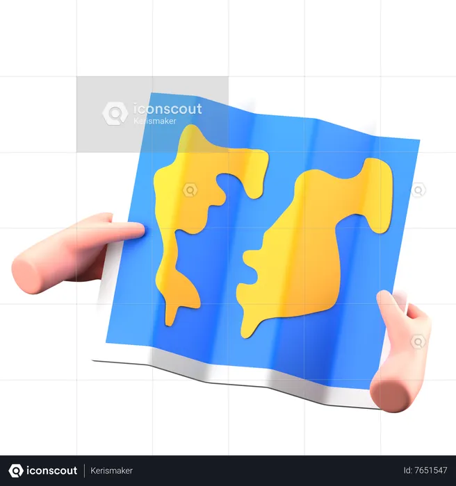 Map  3D Icon