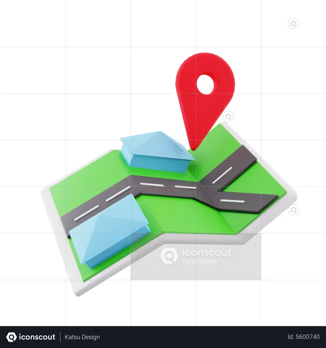 Map Delivery  3D Icon