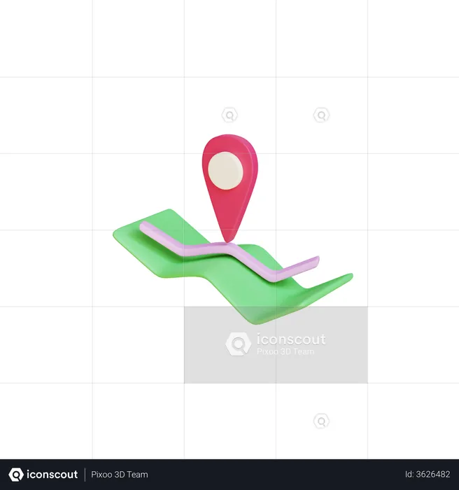 Map Location  3D Illustration