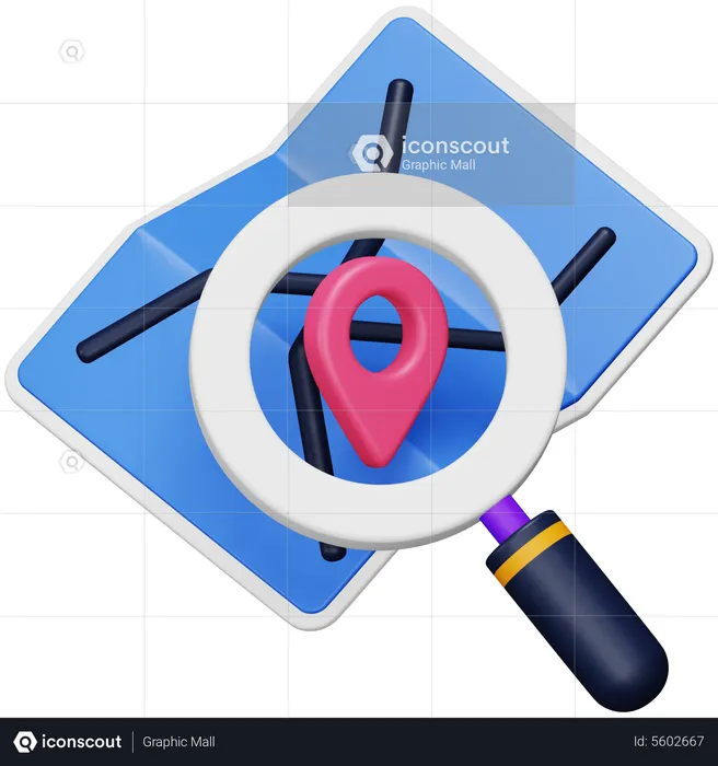 Map Search  3D Icon