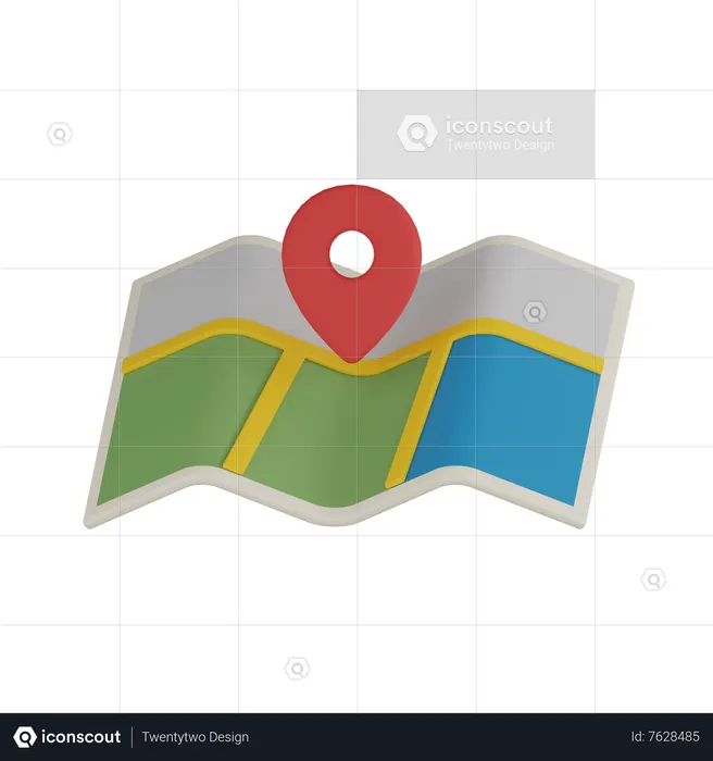 Mapa Flag 3D Icon