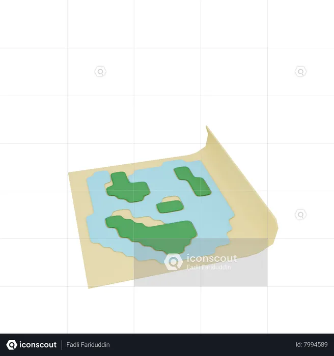 Mapa  3D Icon