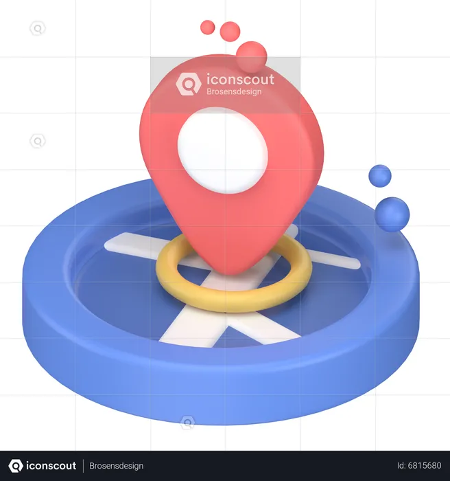 Mapa circular  3D Icon