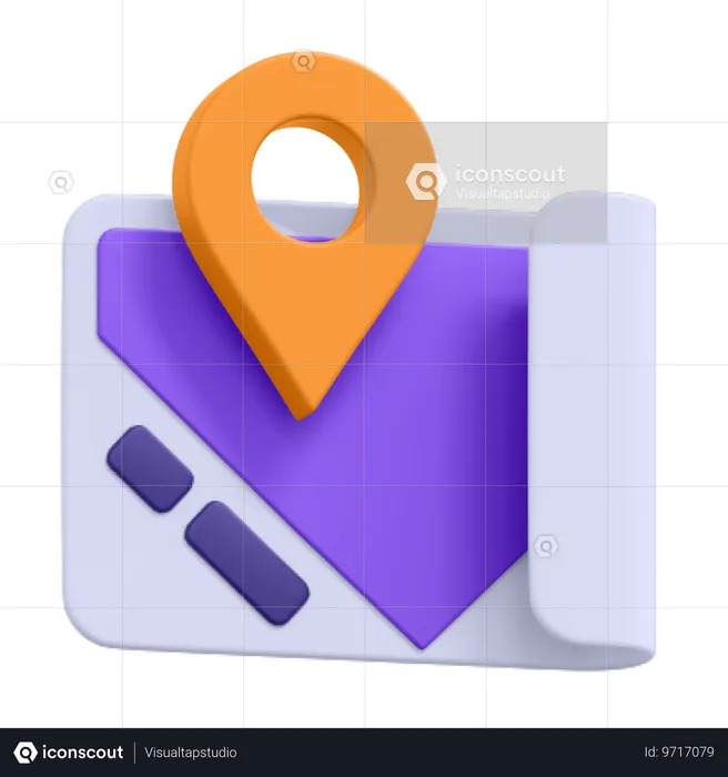 Mapa de localización  3D Icon