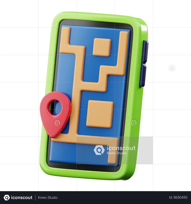 Mapa movil  3D Icon