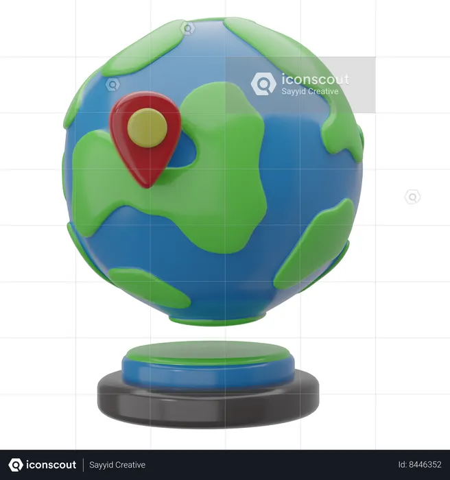 Mapa mundial  3D Icon