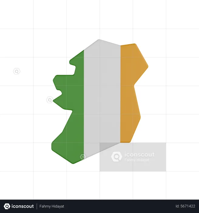 Mapa do país  3D Icon