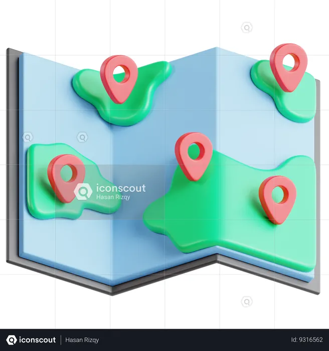 Ubicación del mapa  3D Icon