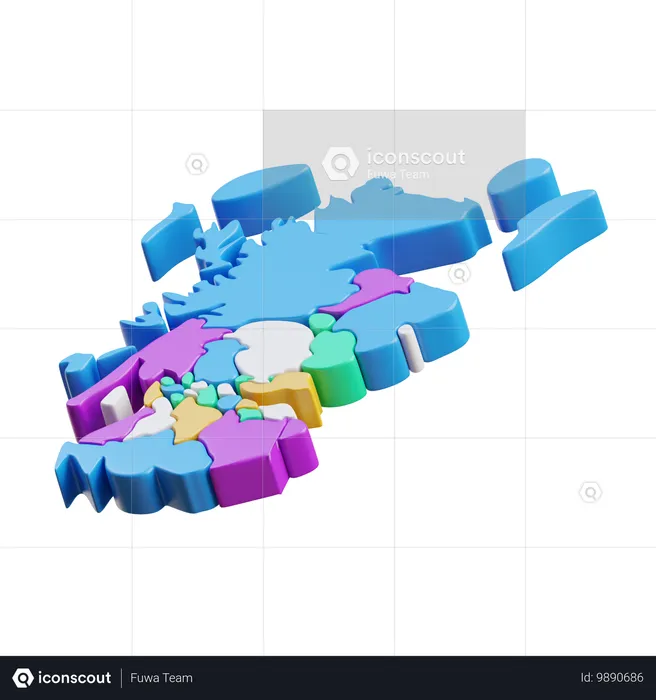 Mapas de escocia  3D Icon