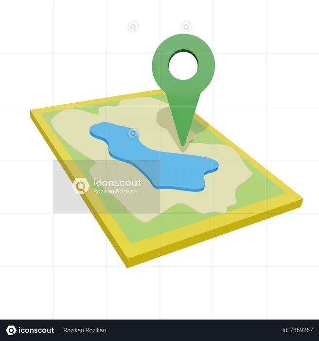 Mapas de viaje  3D Icon