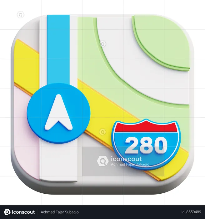 Mapas de ios  3D Icon