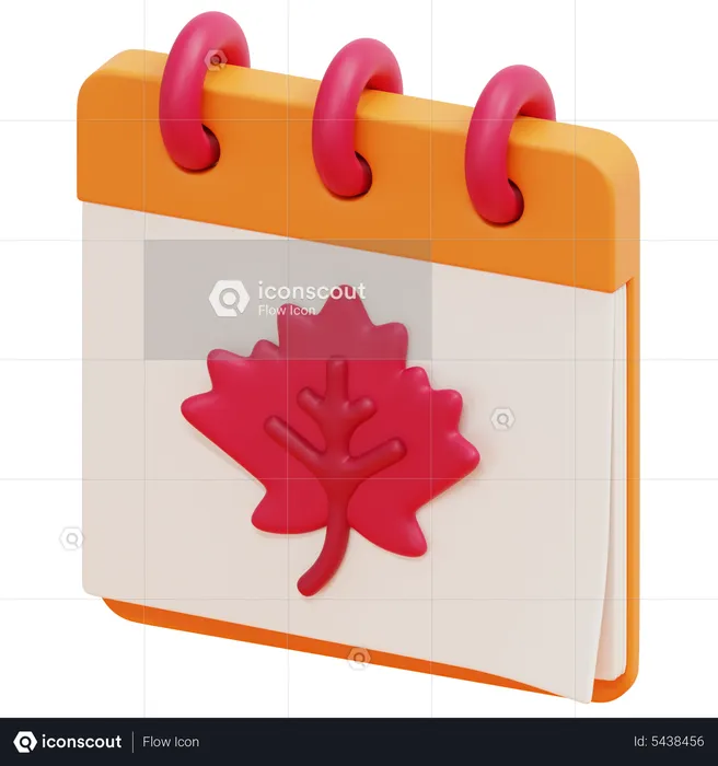 Maple Calendar  3D Icon