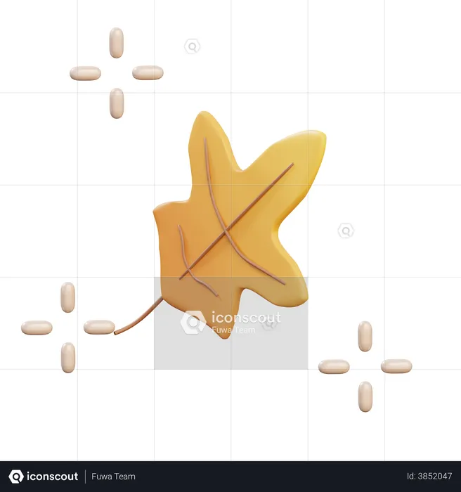 Maple Leaf  3D Illustration