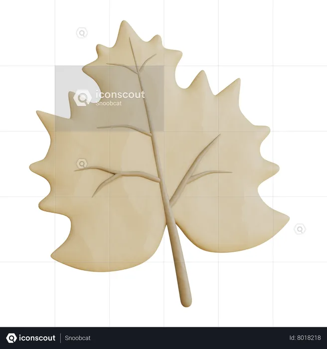 Maple Oak Leave  3D Icon