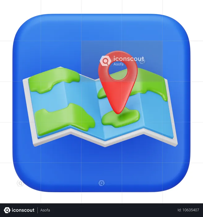 Maps  3D Icon