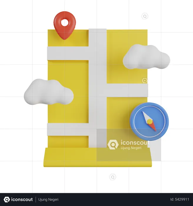 Maps  3D Icon