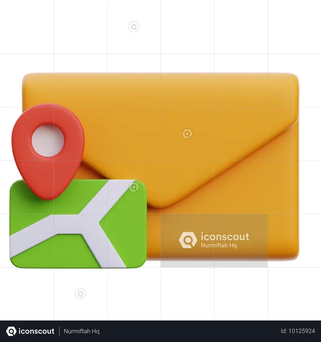 Maps Email  3D Icon
