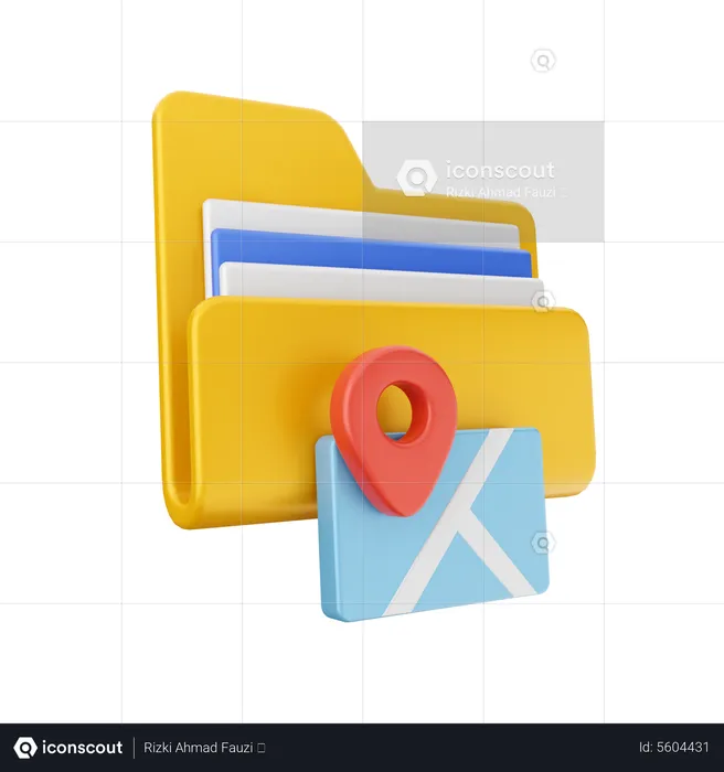 Maps Folder  3D Icon