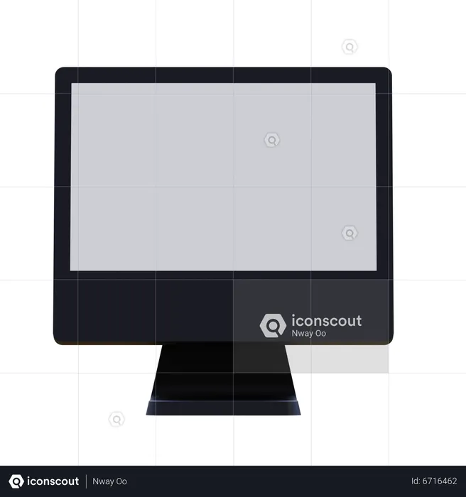 Maqueta de monitor  3D Icon