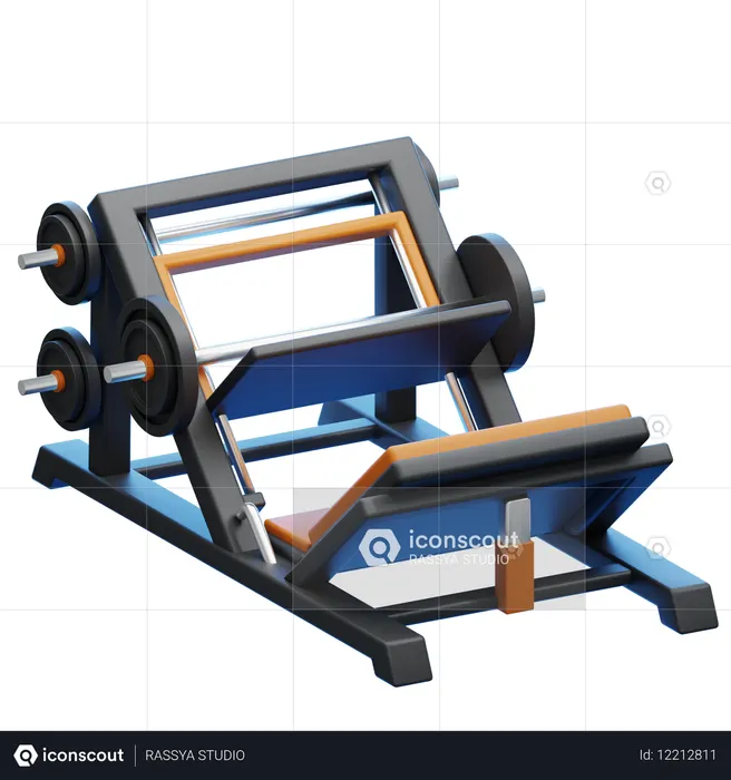 Máquina de leg press  3D Icon