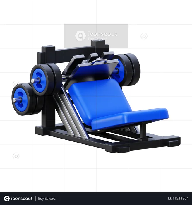 Máquina de prensa de piernas  3D Icon