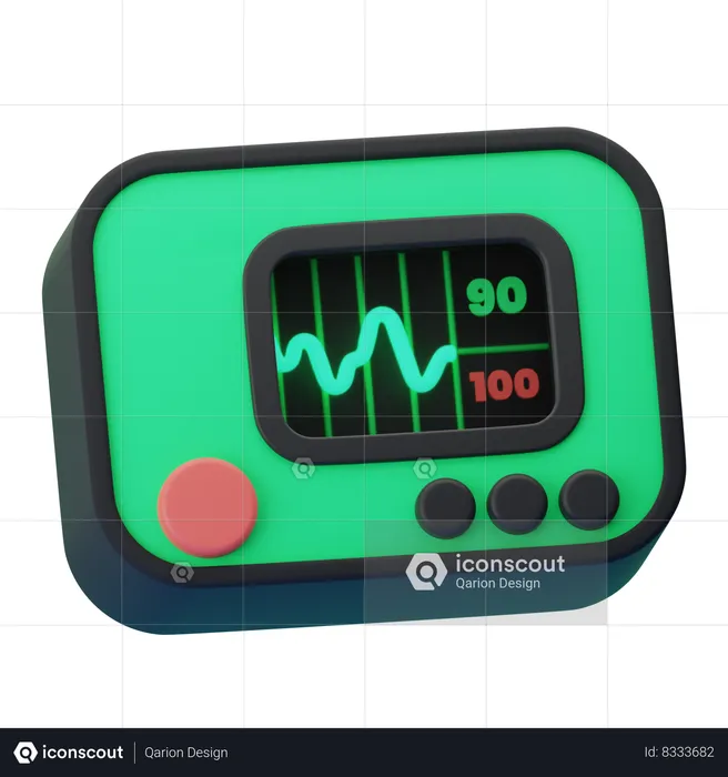 Máquina de ecg  3D Icon