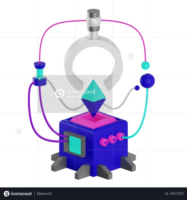 Máquina etérea  3D Illustration