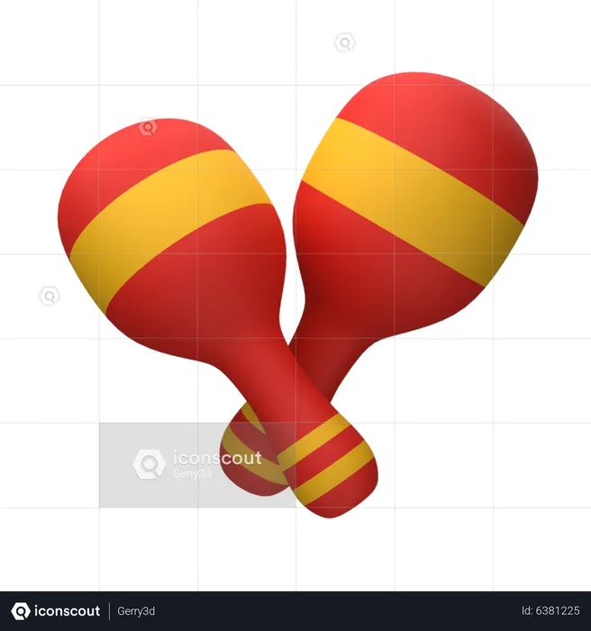 Maraca  3D Icon