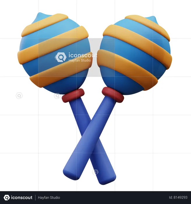 Maraca  3D Icon