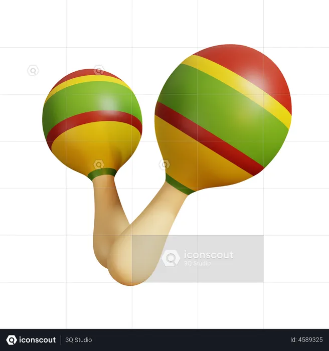 Maracas  3D Illustration