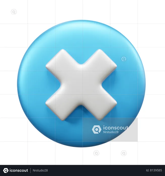 Marca Cruzada  3D Icon