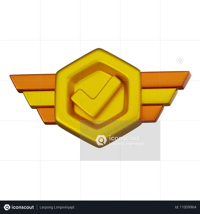 Marca de verificación  3D Icon