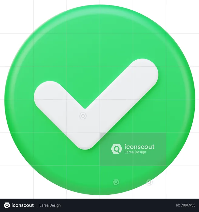 Marca de verificación  3D Icon
