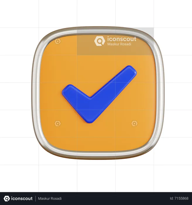 Marca de verificación  3D Icon