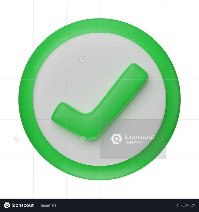 Marca de verificación  3D Icon