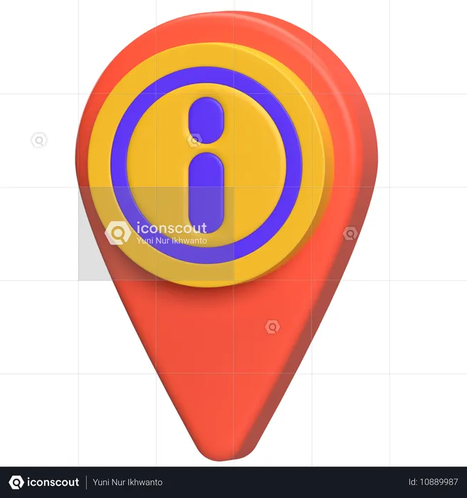 Marcador de información  3D Icon