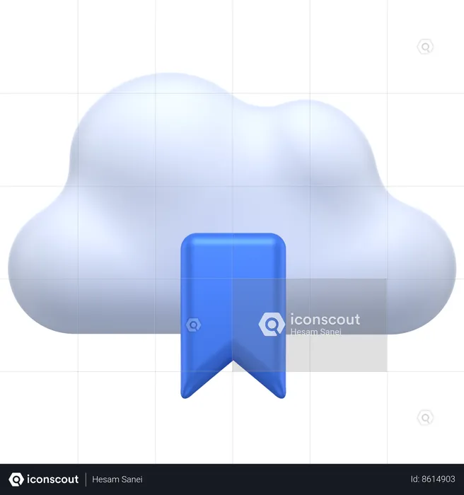 Marcador de nube  3D Icon