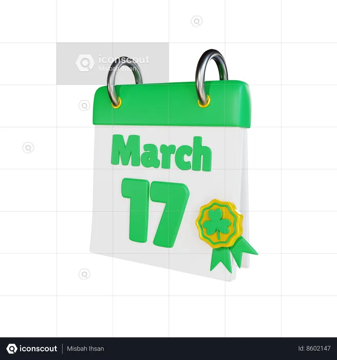 March 17  3D Icon