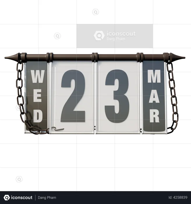 March 23, 2022 Wed  3D Illustration
