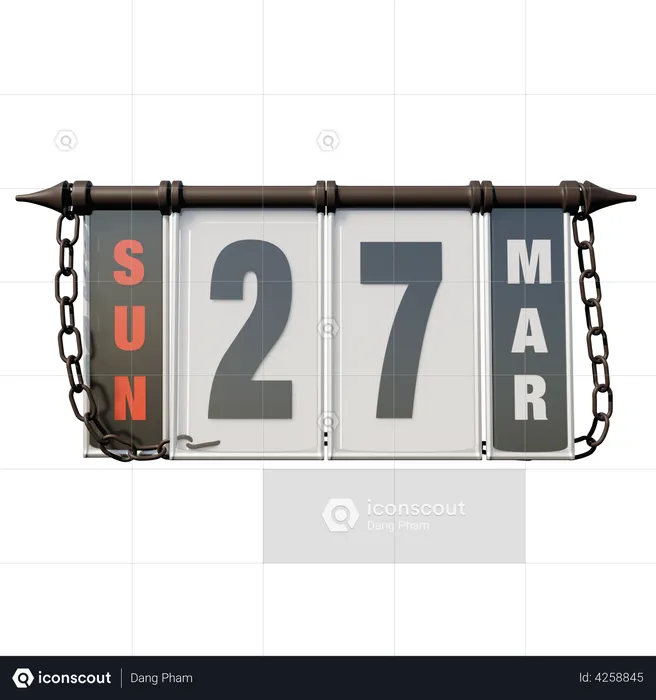 March 27, 2022 Sun  3D Illustration