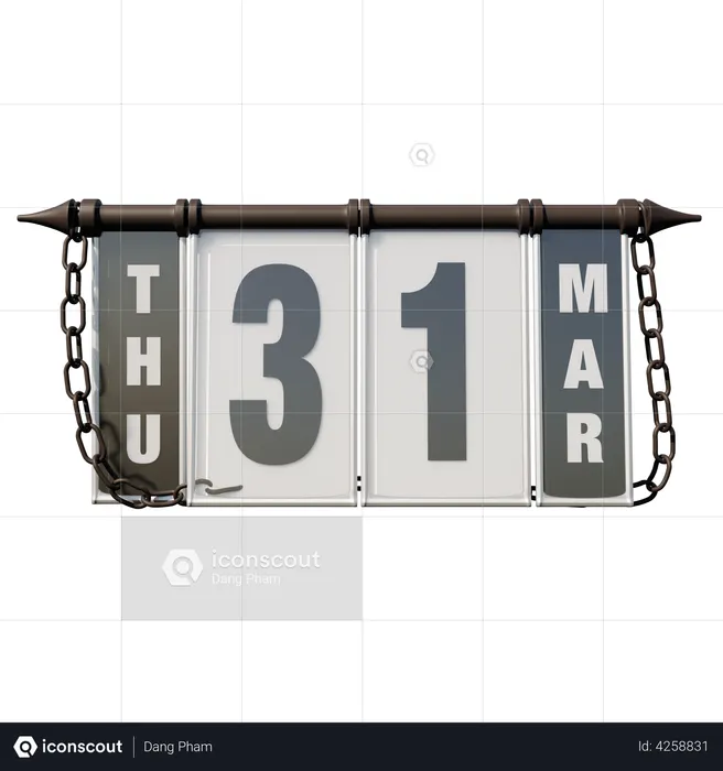 March 31, 2022 Thu  3D Icon