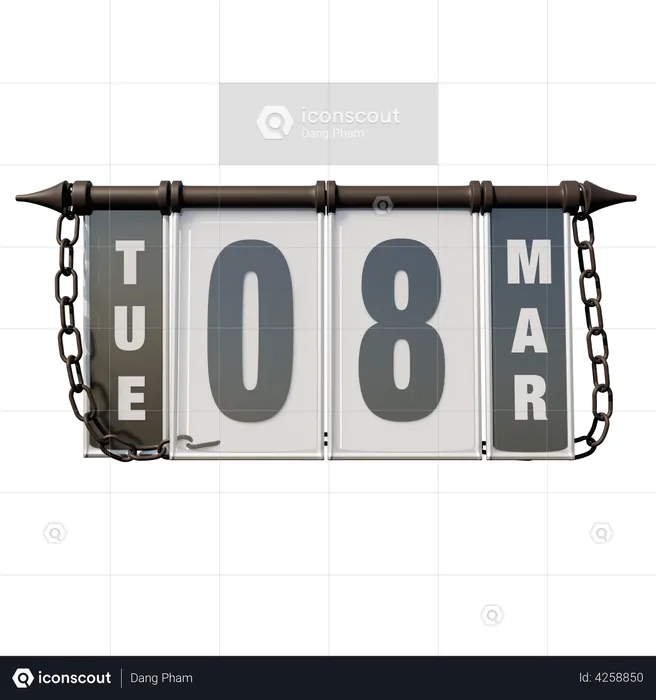 March 8, 2022 Tue  3D Illustration