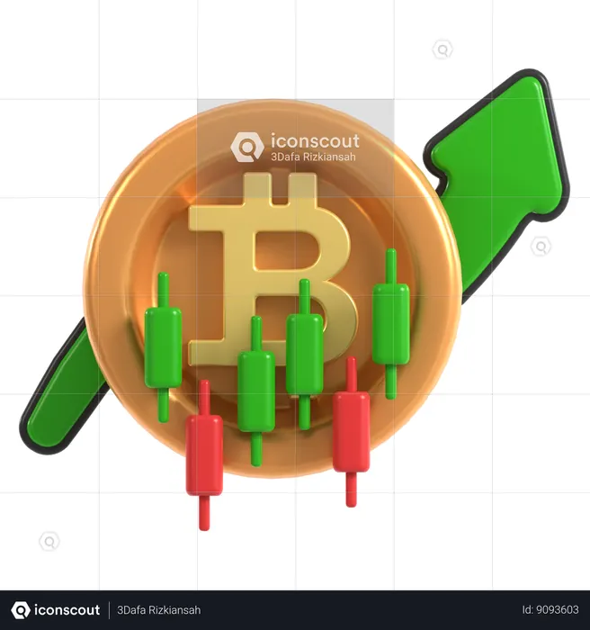 Commerce de bitcoins  3D Icon