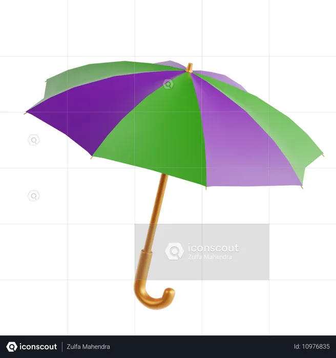 Parapluie mardi gras  3D Icon