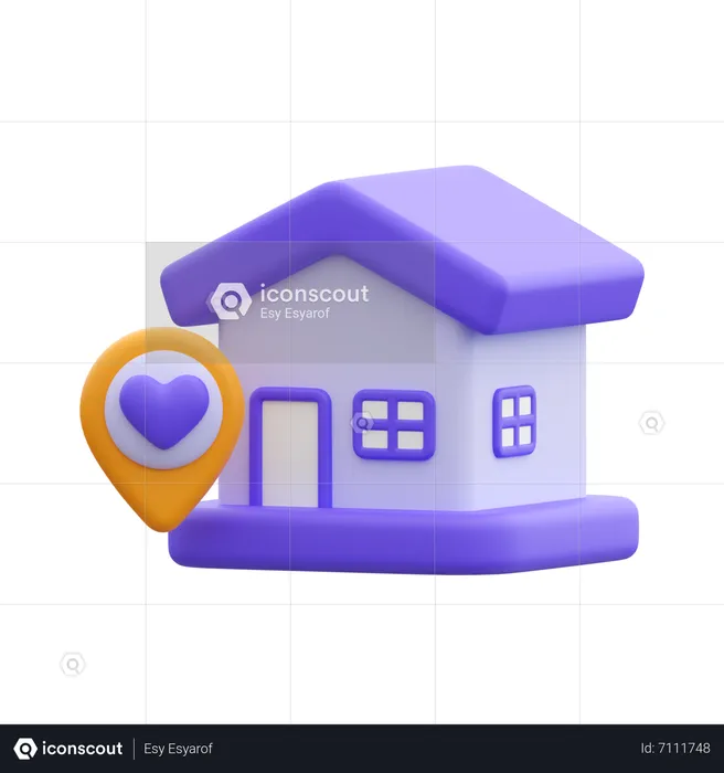 Maison de mariage  3D Icon