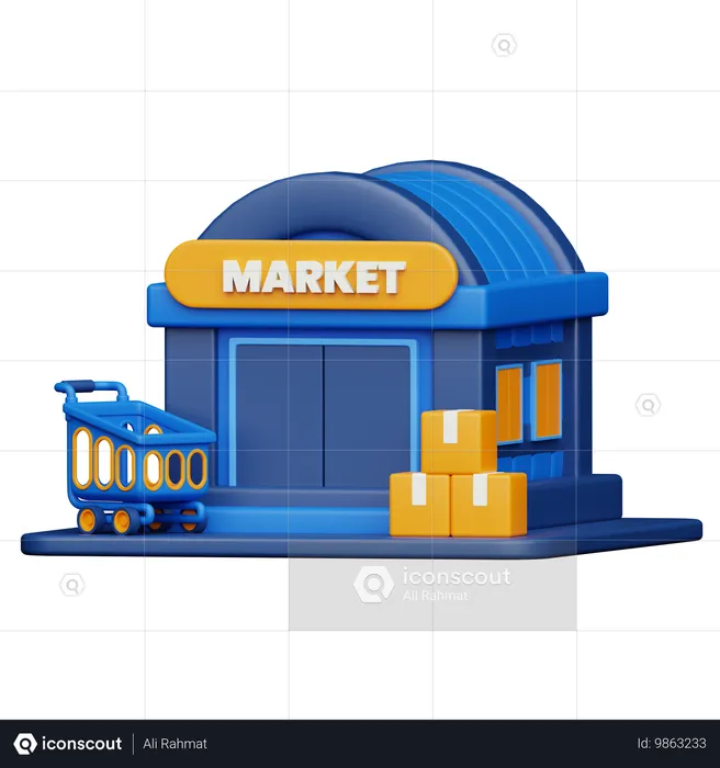 Market  3D Icon