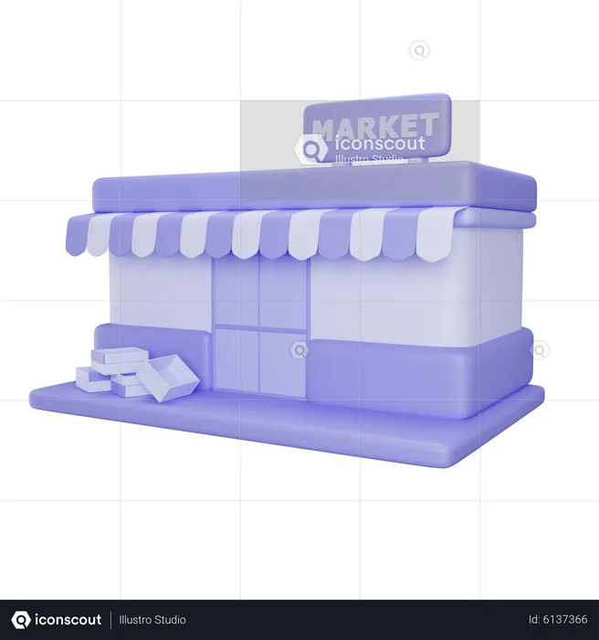 Market  3D Icon