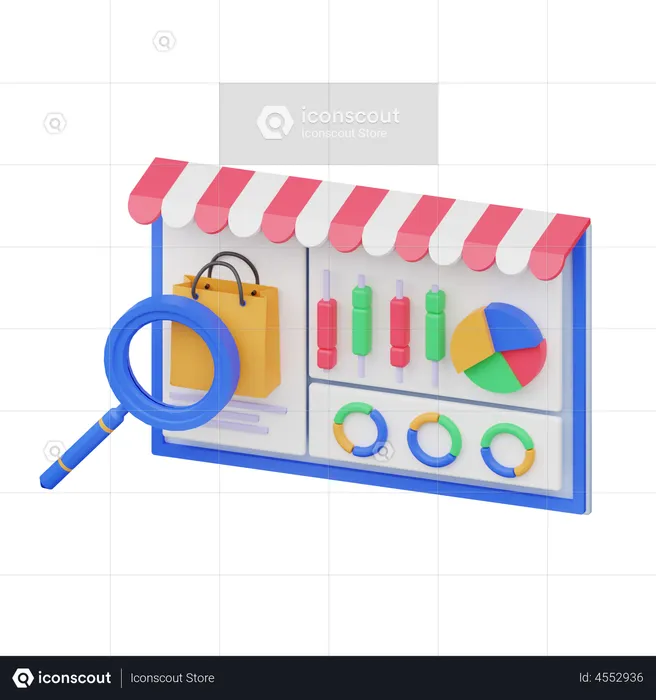 Market Analysis  3D Illustration