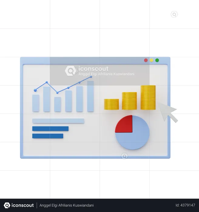 Market Analysis Data  3D Illustration